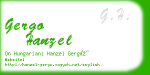 gergo hanzel business card